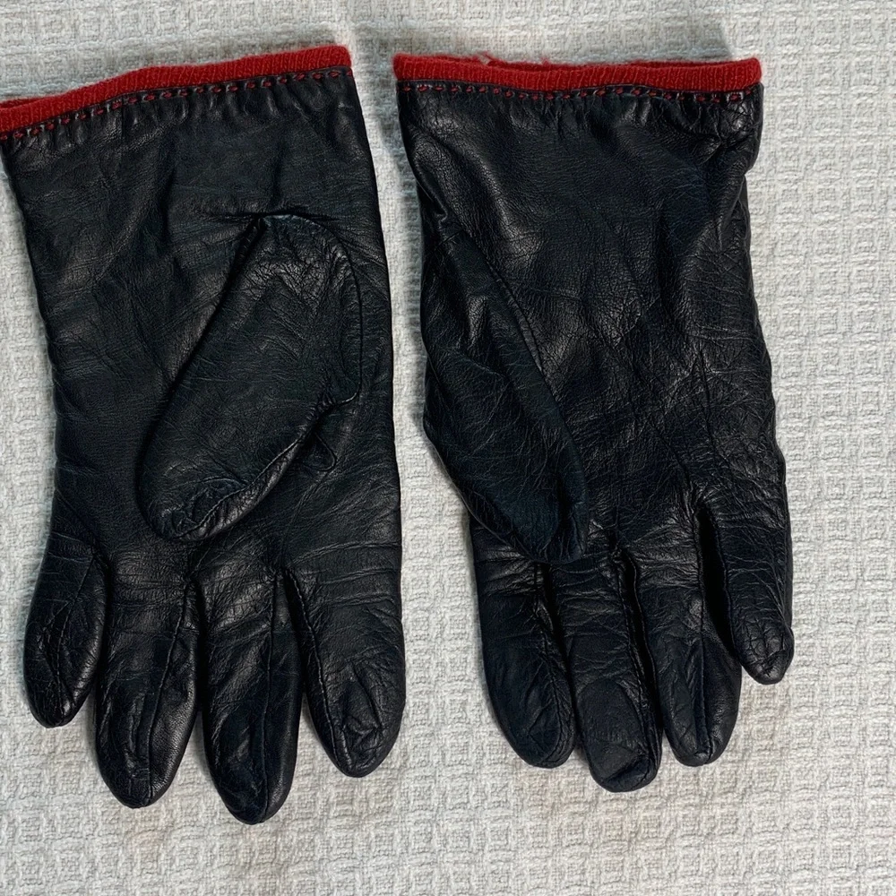 Brooks brothers leather driving gloves two pairs red and black